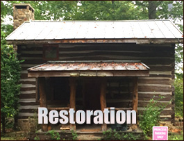 Historic Log Cabin Restoration  Pendleton, North Carolina